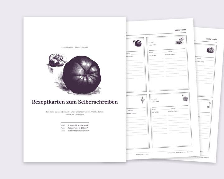 Vorschau: Rezeptkarten A6